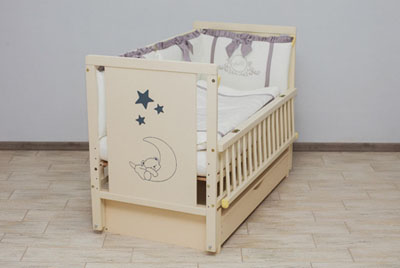 Кроватки люльки для новорожденных с механизмом укачивания и без в магазине mebeldorff.com.ua