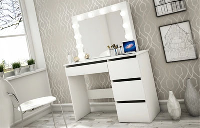 Оформить заказ и купить туалетный столик с зеркалом через магазин mebeldorff.com.ua